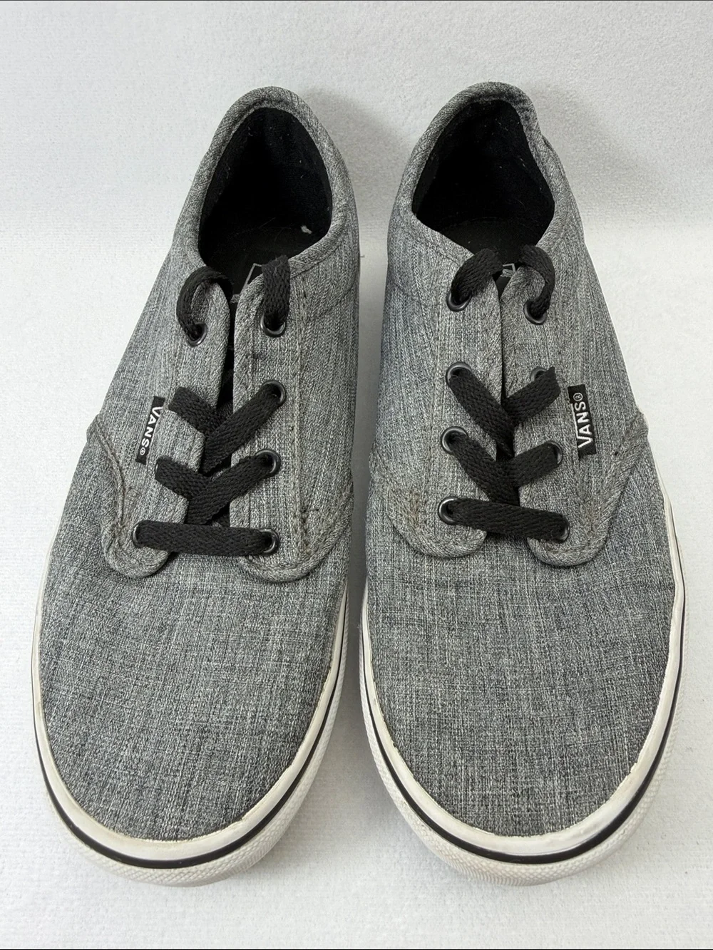 Vans Heathered Gray Canvas Sneakers Low-Top Shoes